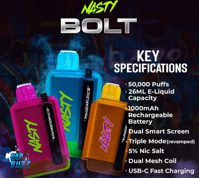 Nasty Bolt disposable vape Nasty Bolt disposable vape