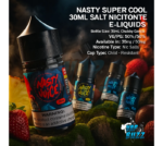 Nasty Super Cool 30ml Salt Nicotine E-Liquids 35mg and 50mg In Dubai