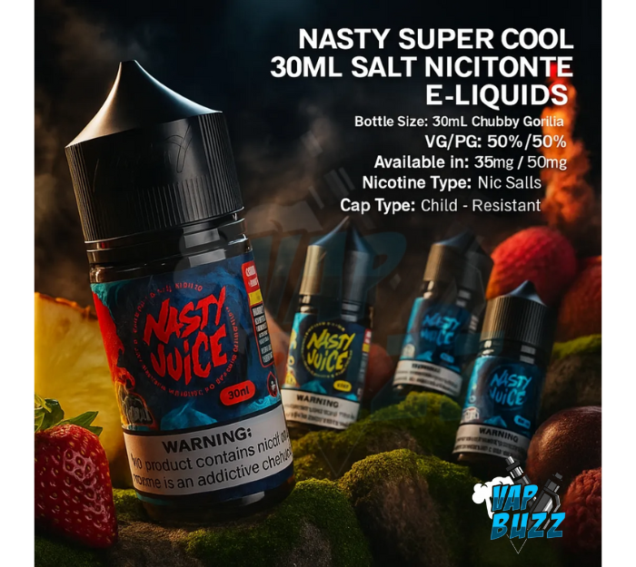 Nasty Super Cool 30ml Salt Nicotine E-Liquids 35mg and 50mg In Dubai Nasty Super Cool 30ml Salt Nicotine E-Liquids 35mg and 50mg In Dubai